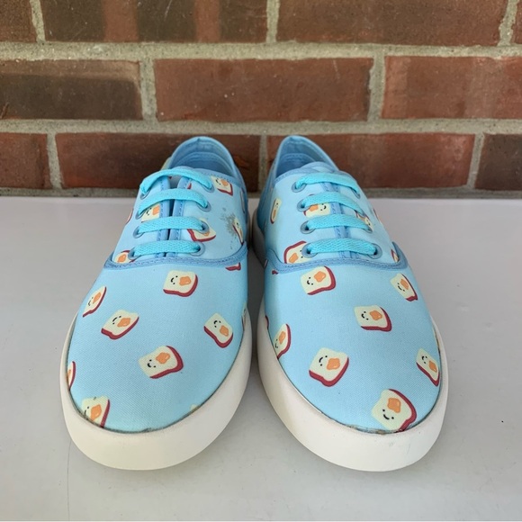 Cute To The Core Toast Print Lace Up Sneakers Women’s US 10 M - Picture 3 of 10